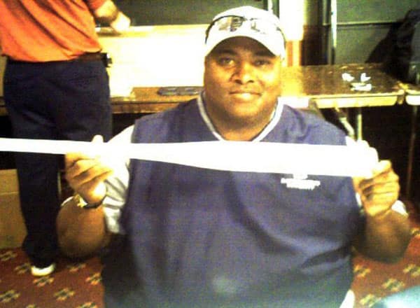 Tony Gwynn with Glass Baseball Bat