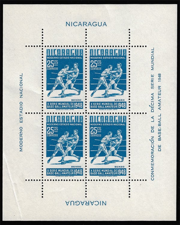 1949 Nicaragua – 10th World Series of Baseball: Boxing for 25¢