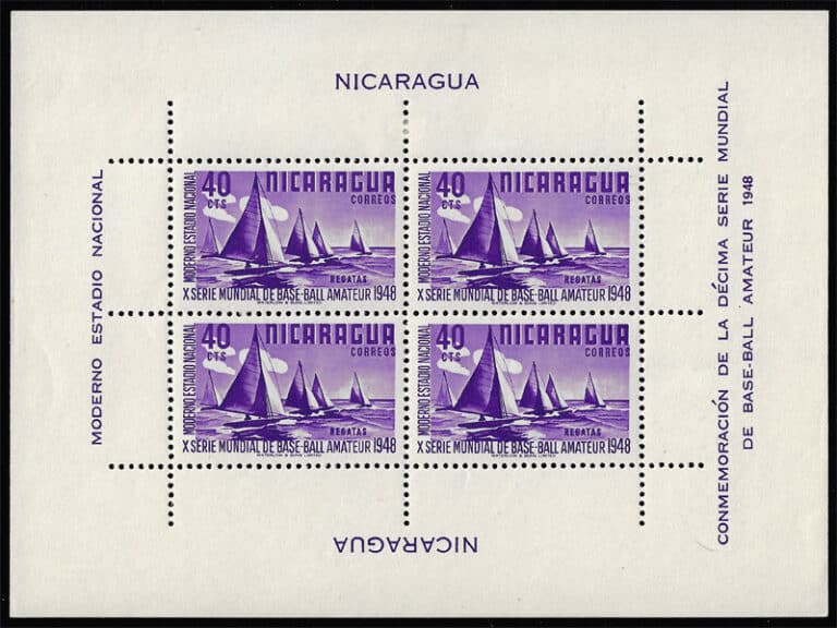 1949 Nicaragua – 10th World Series of Baseball: Sailing for 40¢
