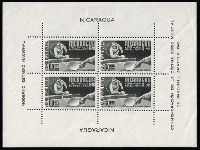 1949 Nicaragua – 10th World Series of Baseball: Ping-pong for 60¢