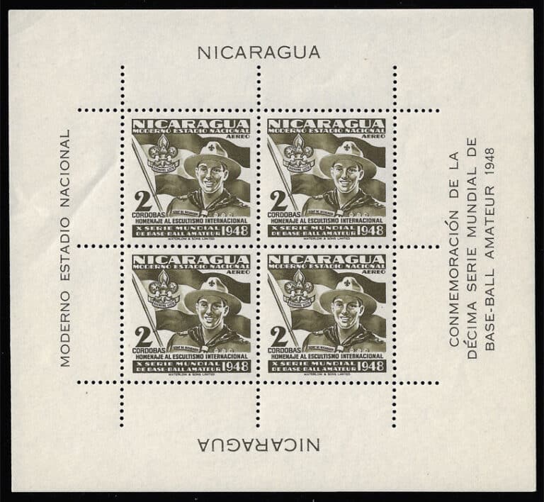 1949 Nicaragua – 10th World Series of Baseball: Boy Scouts for C$2