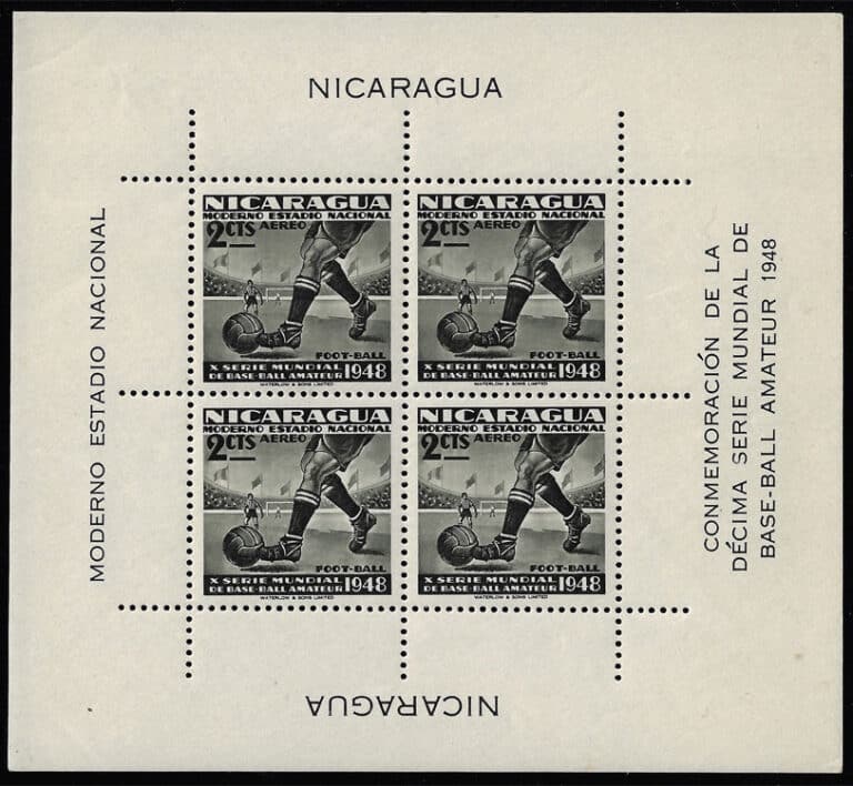1949 Nicaragua – 10th World Series of Baseball: Football for 2¢