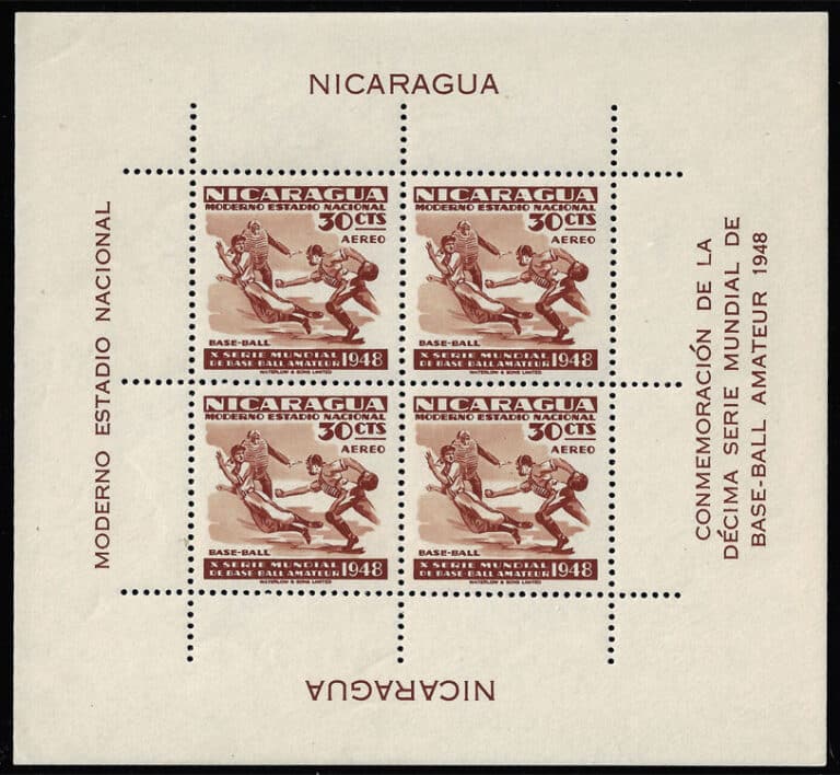 1949 Nicaragua – 10th World Series of Baseball: Baseball for 30¢