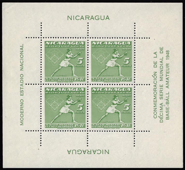 1949 Nicaragua – 10th World Series of Baseball: Softball for C$5