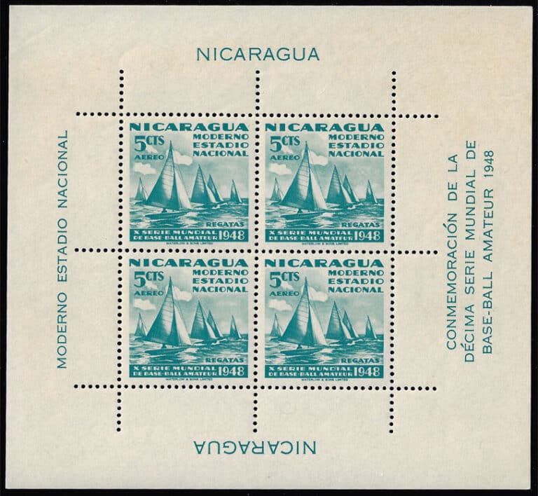 1949 Nicaragua – 10th World Series of Baseball: Sailing for 5¢