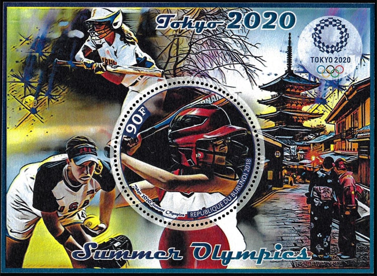 2018 Burundi – Tokyo 2020 Summer Olympics with softball (1 value)