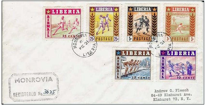 1955 Liberia – Sports Stamps First Day Issue