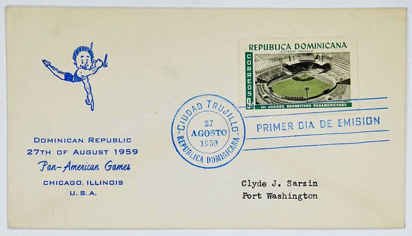 1959 Dominican Republic – III Juegos Deportivos Panamericanos First Day Cover