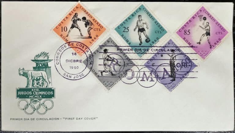 1960 Costa Rica – Olympic Games First Day Cover