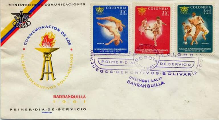 1961 Colombia – IV Juegos Deportivos Bolivarianos First Day Cover