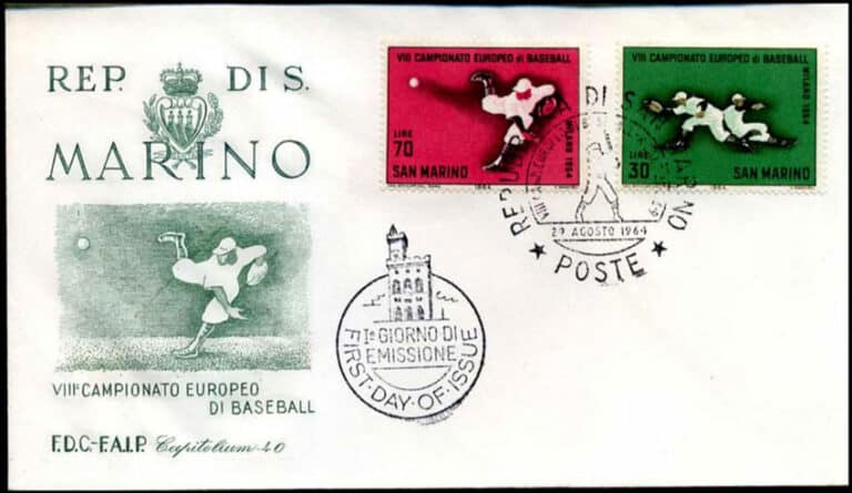 1964 San Marino – VIII Campionato Europeo di Baseball First Day Cover