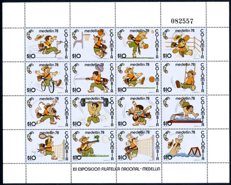 1978 Colombia – XII Juegos Deportivos Centro Americanos y del Caribe Sheet