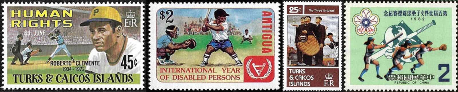 International Baseball Postage Stamps (1980 to 1984)
