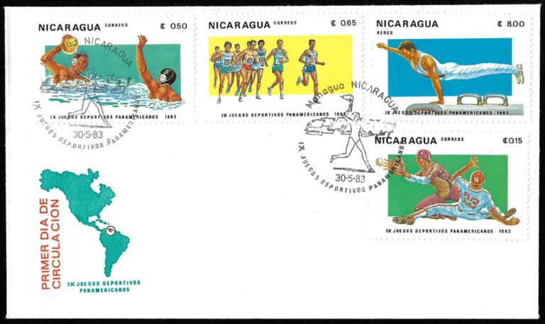 1983 Nicaragua – IX Juegos Panamericanos First Day Cover