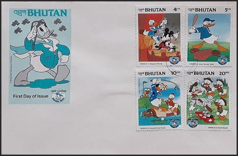 1984 Bhutan – Donald Duck's 50th Anniversary First Day Cover