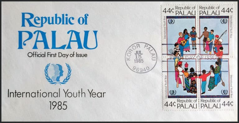 1985 Palau – International Youth Year First Day Cover