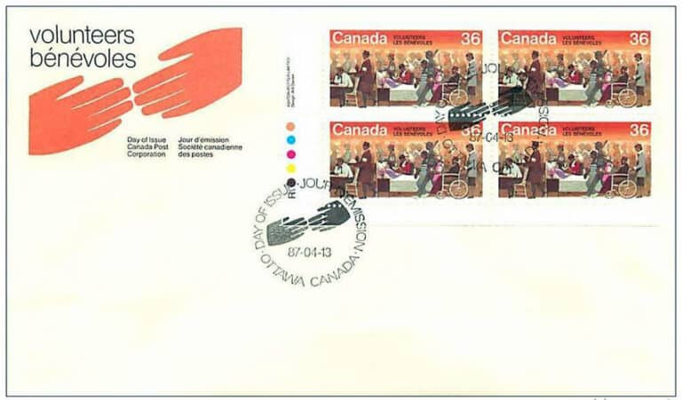 1987 Canada – Volunteers First Day Cover