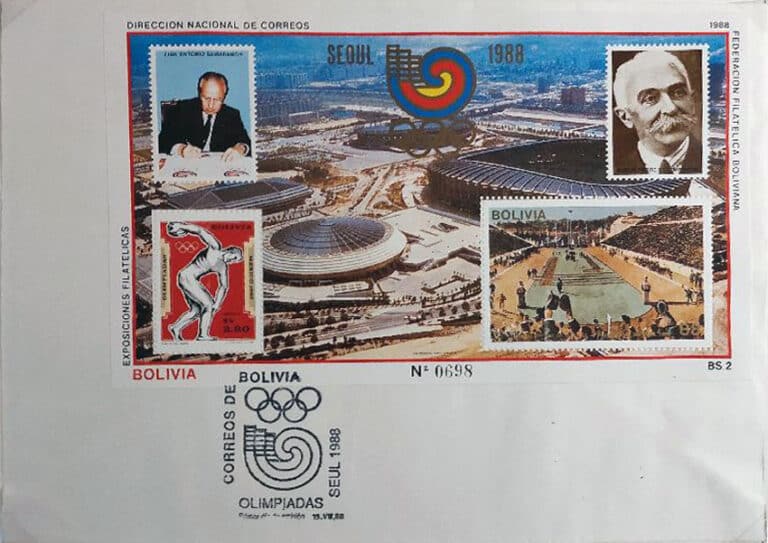 1988 Bolivia – Olympic Games First Day Cover