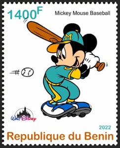 2022 Benin – Mickey Mouse Baseball batting lefty