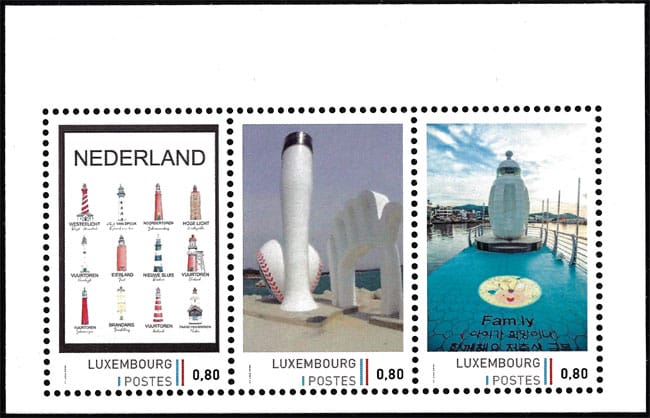 2022 Luxembourg – Lighthouse Stamps including Baseball – SS (3 values)