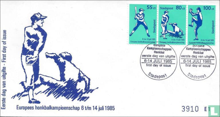 1985 Netherlands – European Honkbal Championship First Day Cover