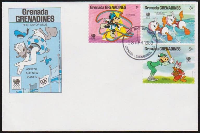 1988 Grenadines of Grenada – Ancient & New Olympic Games First Day Cover