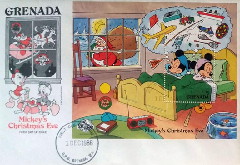 1988 Grenada – Mickey's Christmas Eve First Day Cover