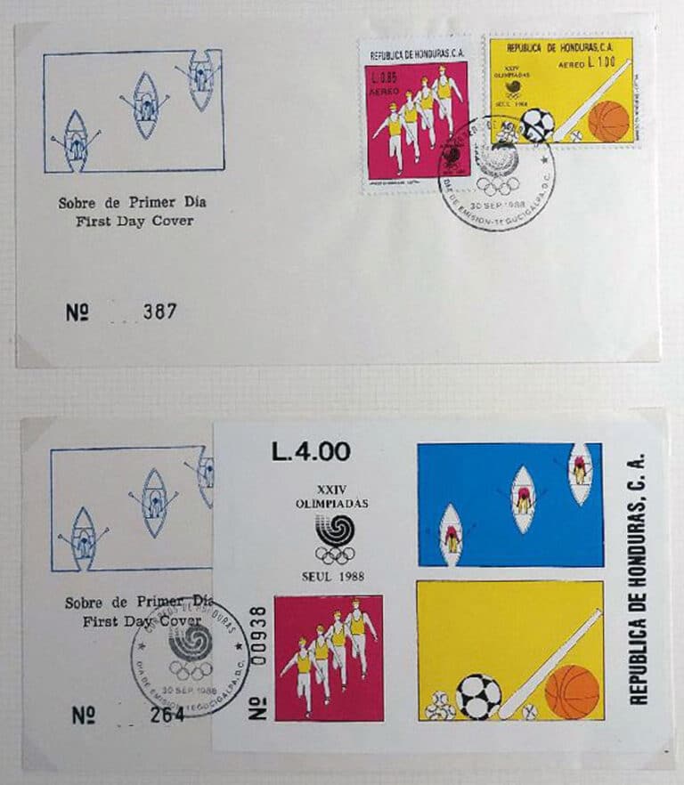 1988 Honduras – XXIV Olympic Games First Day Covers