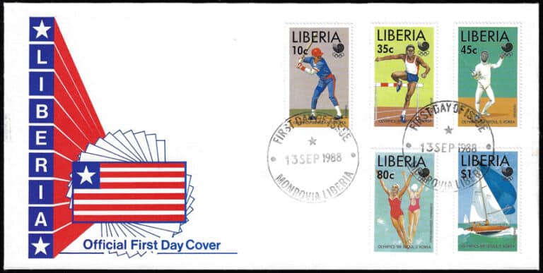 1988 Liberia – Olympic Games First Day Cover