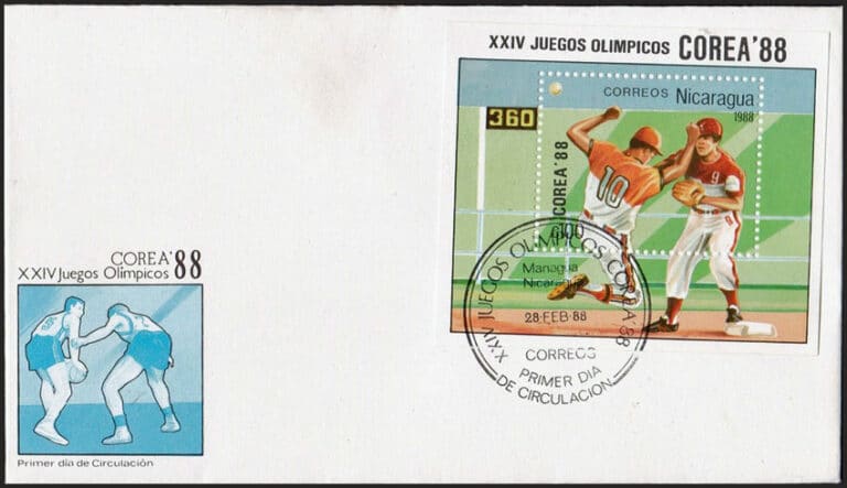 1988 Nicaragua – XXIV Juegos Olimpicos First Day Cover