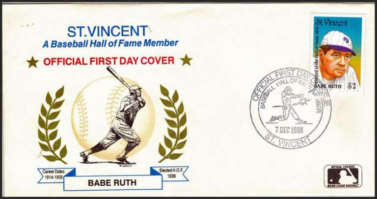 1988 St. Vincent – Babe Ruth First Day Cover