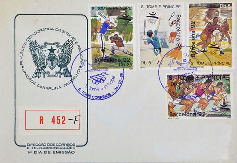 1989 St. Thomas & Prince Islands – Barcelona First Day Cover