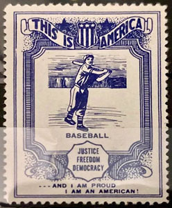 1930's "This is America" Baseball Stamp