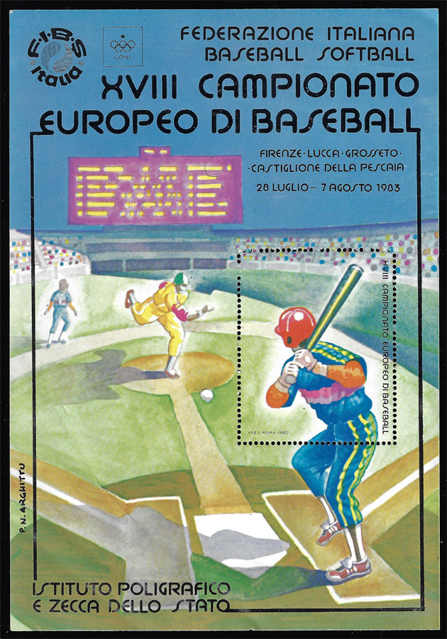 1983 Italy – European Baseball Championship, XVIII Campionato Europeo Di Baseball SS