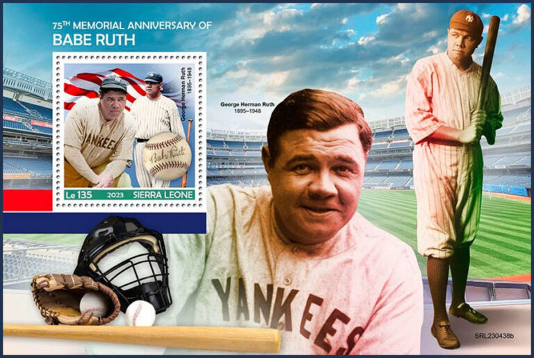 2023 Sierra Leone – 75th Memorial of the Death of Babe Ruth (1 value)