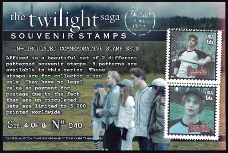 The Twilight Saga Souvenir Stamps – Vampire Baseball - Set 4 (Jackson Rathbone as Jasper Hale)