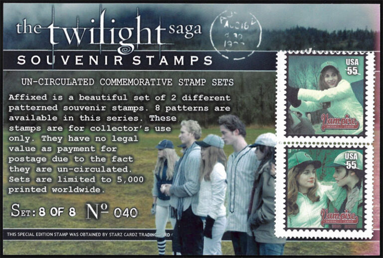 The Twilight Saga Souvenir Stamps – Vampire Baseball - Set 8 (Elizabeth Reaser as Esme Cullen)