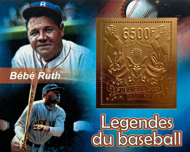 2023 Niger – Legends of Baseball, Bronze Foil, Babe Ruth