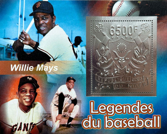 2023 Niger – Legends of Baseball, Silver Foil, Willie Mays