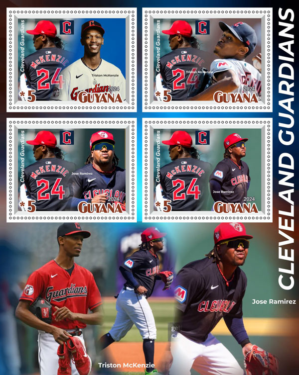 2024 Guyana – Cleveland Guardians, 4 values with Triston McKenzie, Jose Ramirez