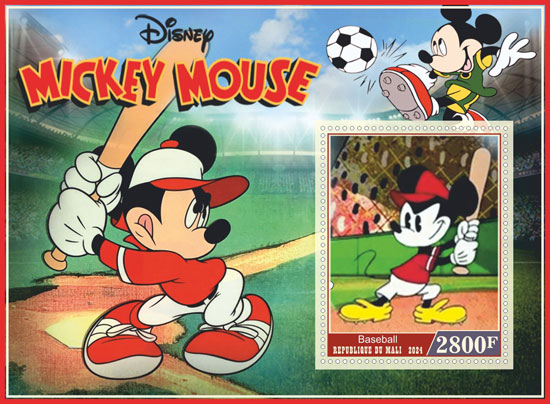 2024 Mali – Mickey Mouse, 1 value - baseball