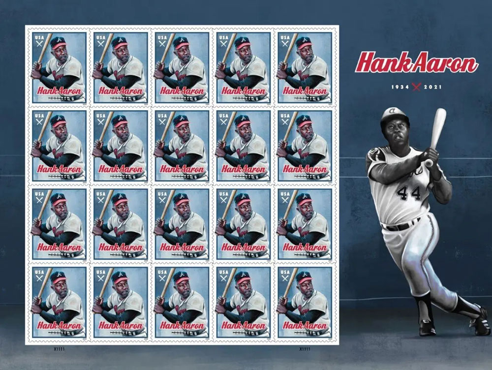 Hank Aaron, Forever U.S. Postage Stamp Sheet