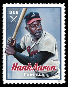 Hank Aaron, 2024 U.S. Postage Stamp – Forever