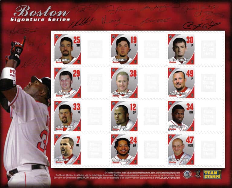 2014 Merrick Mint Signature Series Sticker Stamps – Boston Red Sox