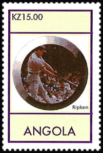 2000 Angola – Sports Records with Cal Ripken stamp