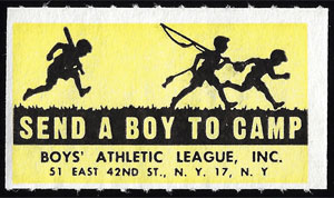 1940s Boys' Athletic League – Send a Boy to Camp stamp