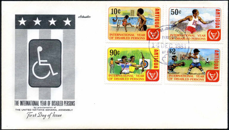 1981 Antigua – International Year of Disabled Persons FDC