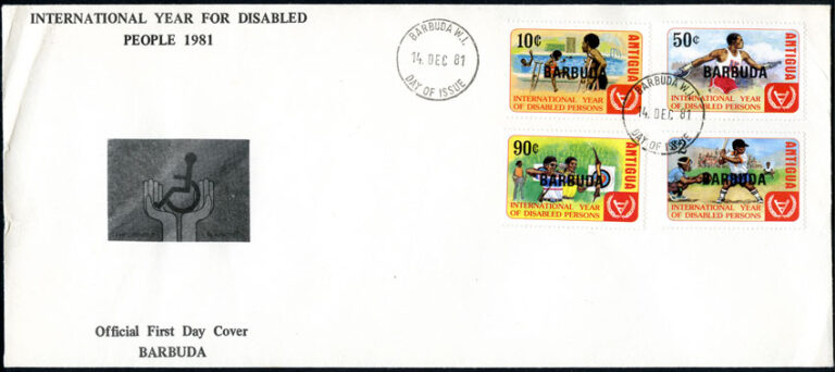 1981 Barbuda – International Year of Disabled Persons FDC