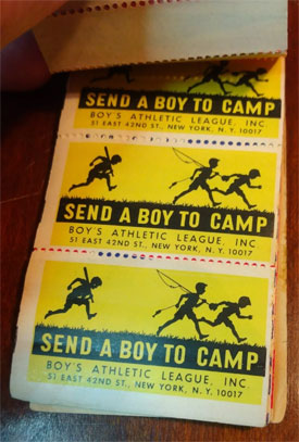 1940s Boys' Athletic League – Send a Boy to Camp Stamp Panel