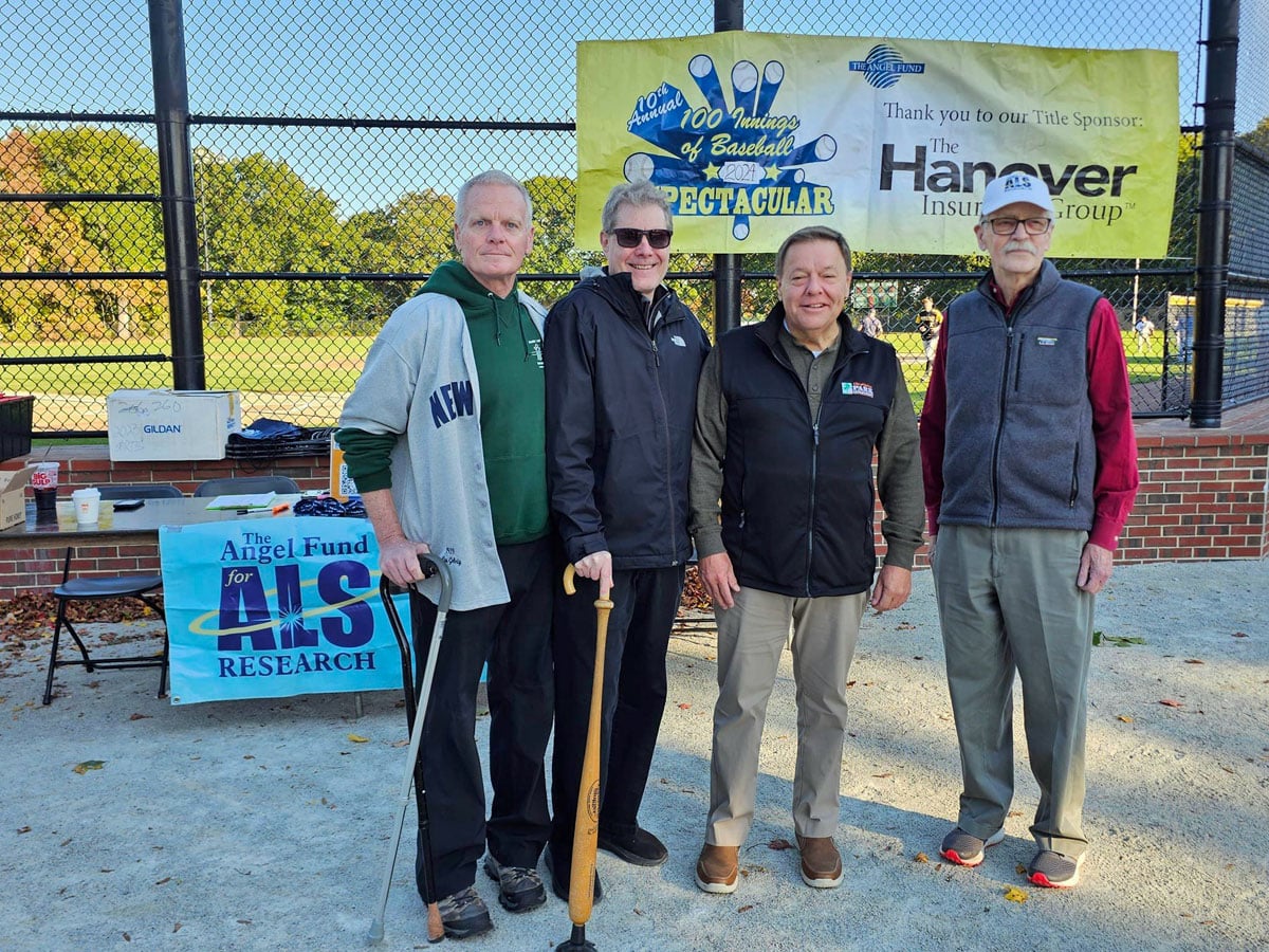 Rick Kennedy (Angel Fund), Walter Bentson (Umpire Chief), Thomas Koch (Quincy Mayor), Dr. Robert Brown (ALS Researcher)